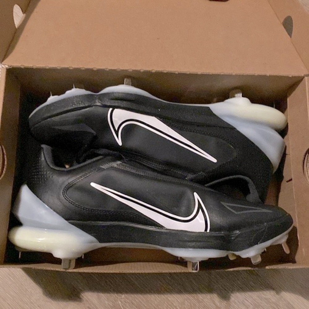 NEW [Nike] Force Zoom Mike Trout 8 Pro Black Metal Baseball Cleats Men's Size 10 - Picture 8 of 15